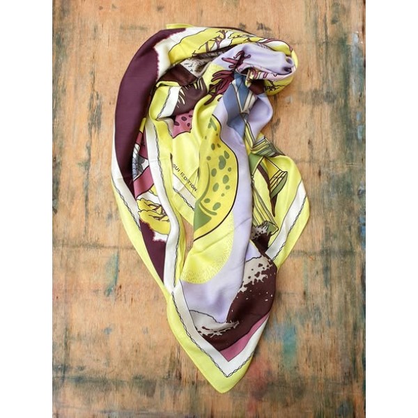 Inoui Editions šilko ir modalo skara JARDIN ANISE